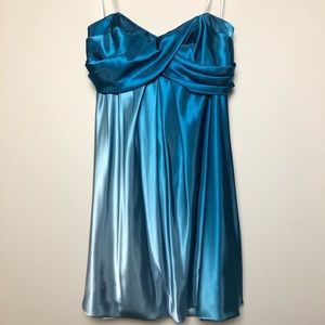 Xscape Strapless ombré Blue Cocktail Dress Size 14